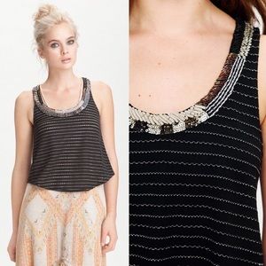 Free People Aztec Louie Beaded Top Size S